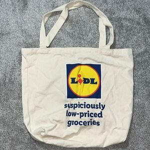 Big Canvas LIDL North Carolina open top beach shopping carry shoulder bag